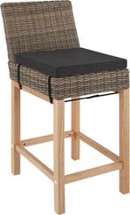 Tweedekans | tectake® - Wicker barkruk Latina - Hoge stoel -, Huis en Inrichting, Stoelen, Ophalen of Verzenden, Zo goed als nieuw
