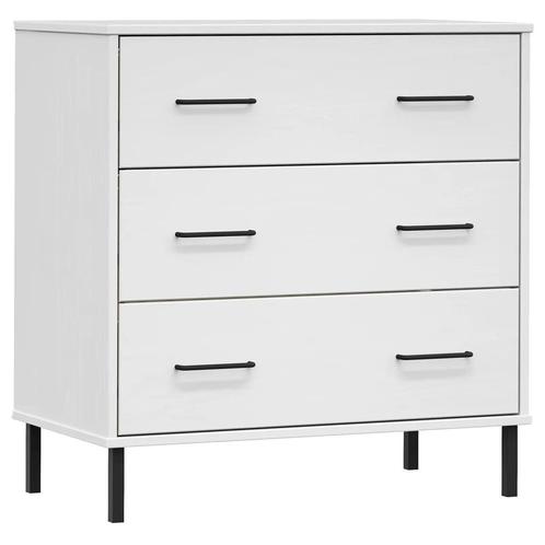 Wit Houten Dressoir OSLO | Tweedekansje | Industriele Loo..., Huis en Inrichting, Kasten | Dressoirs, 50 tot 100 cm, 25 tot 50 cm