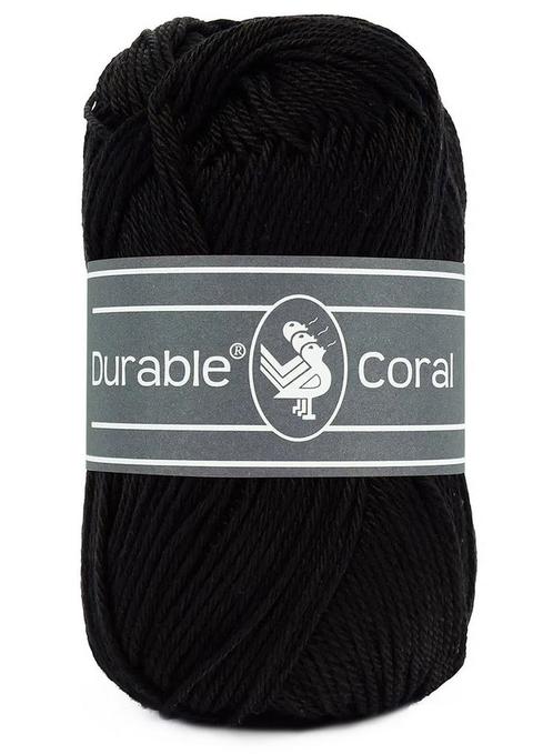 Durable Coral - 325 black - Gemerceriseerd Katoen Garen, Hobby en Vrije tijd, Breien en Haken, Ophalen of Verzenden
