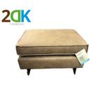 Tweedekans - Poef - Riverdance - leer Colorado grijs 02, Ophalen of Verzenden, Nieuw, Rechte bank, Leer