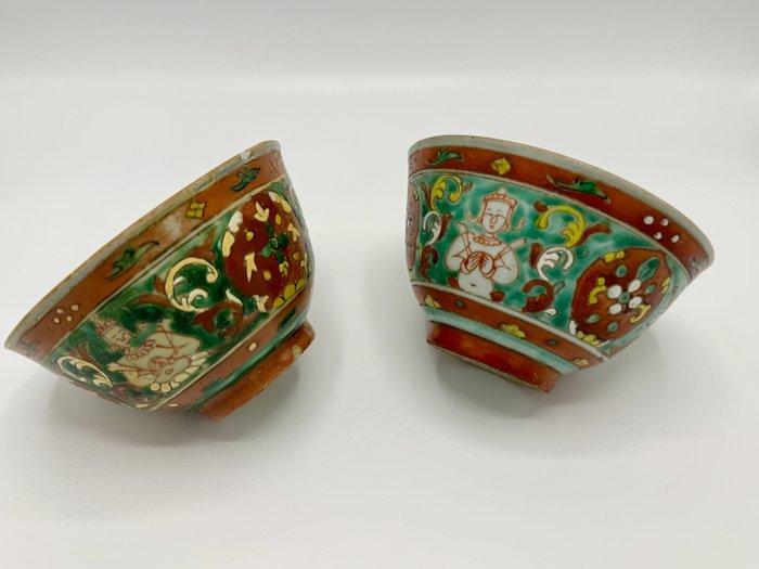 Bord (2) - Bowls - Biscuit porselein - Set van SIAM kommen, Antiek en Kunst, Antiek | Overige Antiek