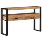 vidaXL Wandtafel met lade Bruin 120 x 33 x 75 cm Massief, Huis en Inrichting, Tafels | Bijzettafels, Verzenden, Nieuw, 60 cm of meer