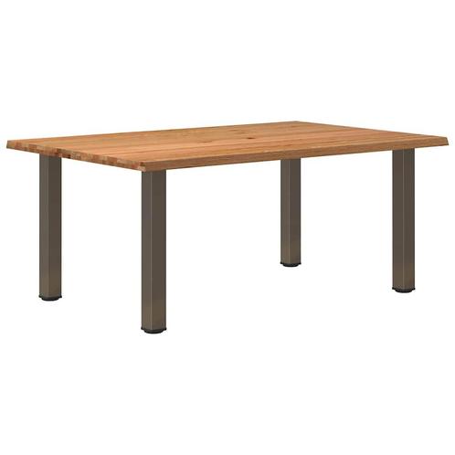 vidaXL Eettafel rechthoekig 180x120x74 cm massief eikenhout, Huis en Inrichting, Tafels | Eettafels, Nieuw, Verzenden