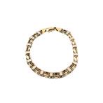Bicolor gouden magnum schakel armband | 22 cm (witgoud), Sieraden, Tassen en Uiterlijk, Armbanden, Ophalen of Verzenden, Gebruikt