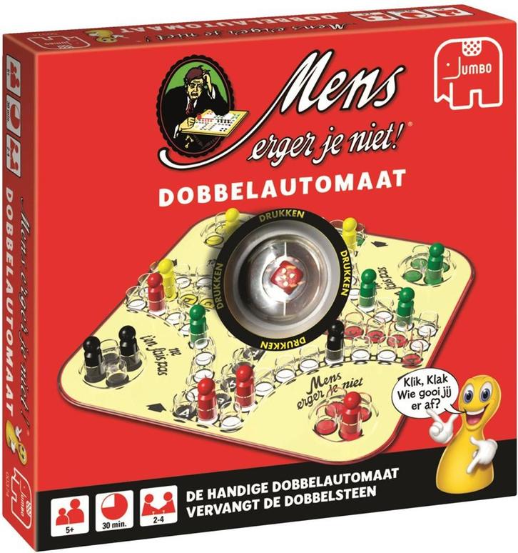 Mens Erger Je Niet! - Dobbelautomaat | Jumbo -, Hobby en Vrije tijd, Gezelschapsspellen | Bordspellen, Nieuw, Verzenden