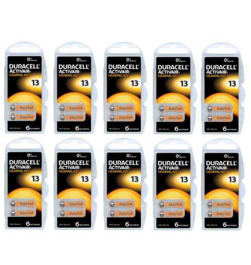 Duracell Hoorapparaat batterij DA13 oranje (60 stuks), Diversen, Verpleegmiddelen, Nieuw, Ophalen of Verzenden