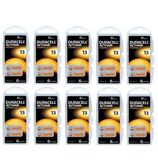 Duracell Hoorapparaat batterij DA13 oranje (60 stuks), Diversen, Verpleegmiddelen, Nieuw, Ophalen of Verzenden