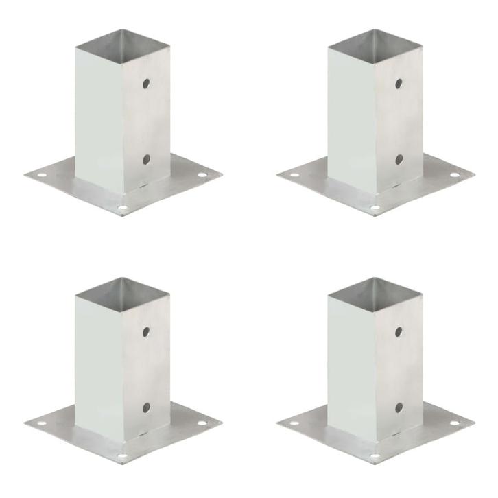 vidaXL Paalankers 4 st 71 mm gegalvaniseerd metaal, Tuin en Terras, Palen, Balken en Planken, Nieuw, Verzenden