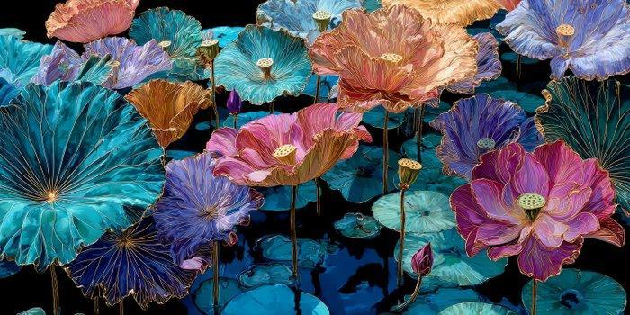 Miss Evoke - Lotus leaves - XXL, Antiek en Kunst, Kunst | Designobjecten