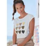 Venice Beach T-shirt met hartjes print, katoenen shirt, Kleding | Dames, T-shirts, Verzenden, Nieuw