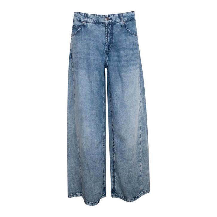 Cambio • palazzo patch cropped broek • 36, Kleding | Dames, Broeken en Pantalons, Blauw, Nieuw, Maat 38/40 (M), Verzenden