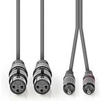 Nedis Gebalanceerde Audiokabel - 2x XLR 3-Pins Female - 2x, Ophalen of Verzenden, Zo goed als nieuw