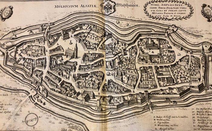 Frankrijk - Elzas; Merian - Mülhusium Alsatiae - 1621-1650, Boeken, Atlassen en Landkaarten