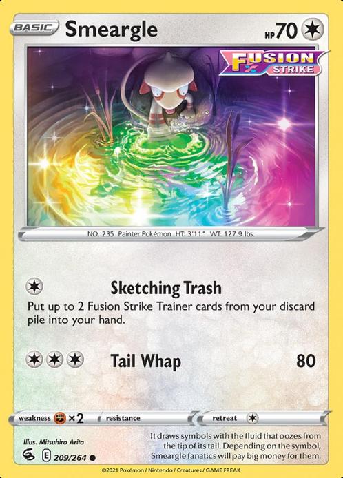 Smeargle 209/264 (Fusion Strike), Hobby en Vrije tijd, Verzamelkaartspellen | Pokémon, Losse kaart, Nieuw, Foil, Ophalen of Verzenden