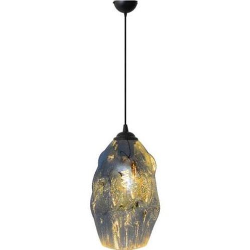 LED Hanglamp - Meteorum - Ovaal - Chroom Glas - E27, Huis en Inrichting, Lampen | Hanglampen, Nieuw, Glas, 75 cm of meer, Ophalen of Verzenden