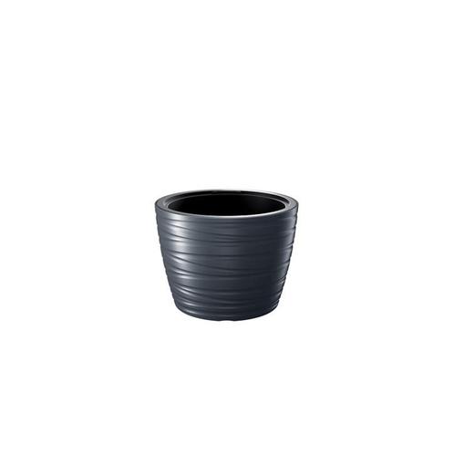 Ronde bloempot ‘Dazz’ | Antraciet | 40 cm |binnen & buiten, Tuin en Terras, Bloempotten, Minder dan 40 cm, 25 tot 40 cm, Rond