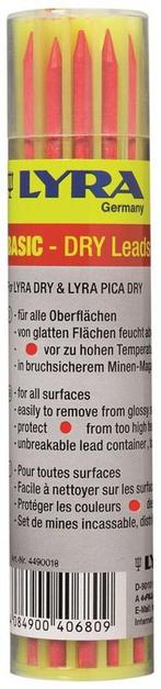 Lyra Dry Stift Rood - 12 stuks, Nieuw, Verzenden
