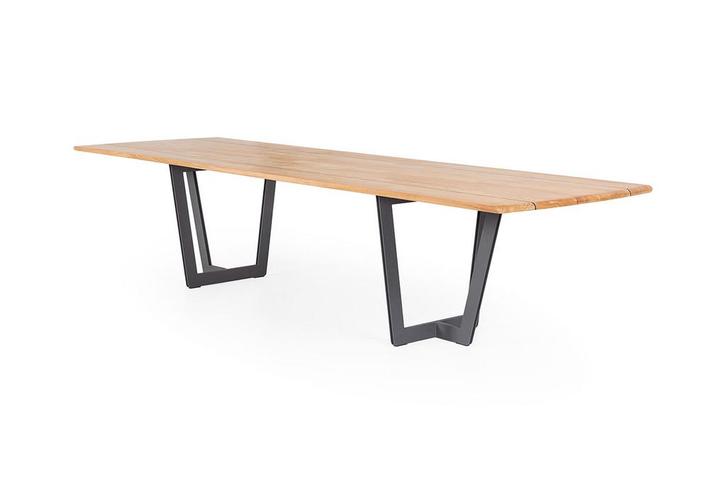 Suns Palermo tuintafel met teak blad 280 x 100 cm |, Tuin en Terras, Tuinsets en Loungesets, Ophalen of Verzenden