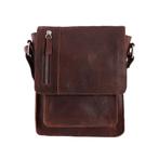 Landley Leren Schoudertasje met sluitflap Unisex Bruin, Overige merken, Bruin, Verzenden, Nieuw