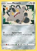 Galarian Meowth 84/159 Reverse Holo Crown Zenith, Hobby en Vrije tijd, Verzamelkaartspellen | Pokémon, Losse kaart, Nieuw, Foil