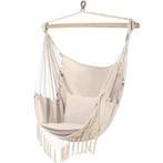 Ruhhy Beige Braziliaanse hangstoel met kussens - perfect..., Ophalen of Verzenden, Nieuw