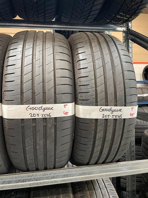205-55-16 Goodyear Zomerbanden 5mm Incl Montage 205 55 16, Auto-onderdelen, Banden en Velgen, 16 inch, Zomerbanden, 205 mm, Personenwagen