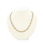 Witgouden gematteerde collier | 43 cm (witgouden collier), Ophalen of Verzenden, Gebruikt, Overige kleuren, Goud