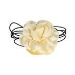 Haarband Veter Roos Bloem 12cm Creme, Nieuw