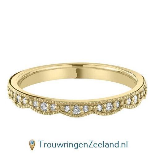Aanschuifring in 9/18 karaat geelgoud Vlakke-vorm met 21 ..., Sieraden, Tassen en Uiterlijk, Ringen, Verzenden
