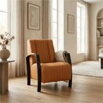 Leren fauteuil Glamour - Toledo Sabbia (lichtcognac), Huis en Inrichting, Fauteuils, Nieuw, Ophalen of Verzenden, 50 tot 75 cm