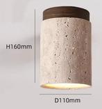 Travertin LED Plafondlamp – Modern Rond Ontwerp voor Woonkam, Huis en Inrichting, Lampen | Plafondlampen, Verzenden, Nieuw