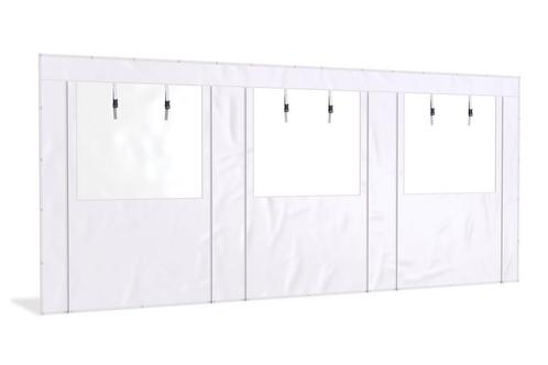 Overkapping zijwand PVC  | 6 meter breed |  250cm hoog | Wit, Doe-het-zelf en Verbouw, Zeil en Folie, Zeil, Nieuw, Ophalen of Verzenden