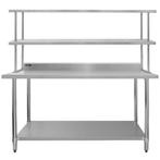 Keukenwerktafel met dubbel bovenschap - 180 cm -, Huis en Inrichting, Woonaccessoires | Wandplanken en Boekenplanken, Verzenden