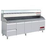 Diamond Pizzawerkbank + Opzetkoelvitrine | 564L | 3 Deuren +, Ophalen of Verzenden, Nieuw in verpakking