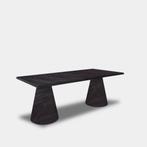 Tafel Boomstam Eikenhout  Set Kegelpoot  240x100, Nieuw