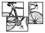 WANDPANEEL FIETSSET 3 STUKS CM 40X1,3X60 (ENKEL FORMAAT), Huis en Inrichting, Ophalen of Verzenden, Nieuw
