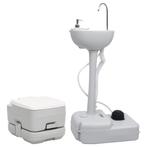 vidaXL Campingtoilet en wasbak draagbaar, Verzenden, Nieuw