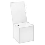 20cm Witte Donatiebox / Ideeënbus met Slot en A4 Posterh...