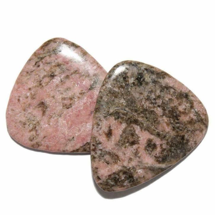 Rhodoniet minerale plectrum handgemaakt, Muziek en Instrumenten, Instrumenten | Toebehoren, Elektrische gitaar, Nieuw, Ophalen of Verzenden