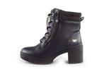 Mustang Veterboots in maat 38 Zwart | 10% extra korting, Kleding | Dames, Schoenen, Verzenden, Zwart, Overige typen, Zo goed als nieuw