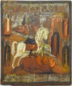 Icoon - Joris de Drakendoder - Hout, Antiek en Kunst