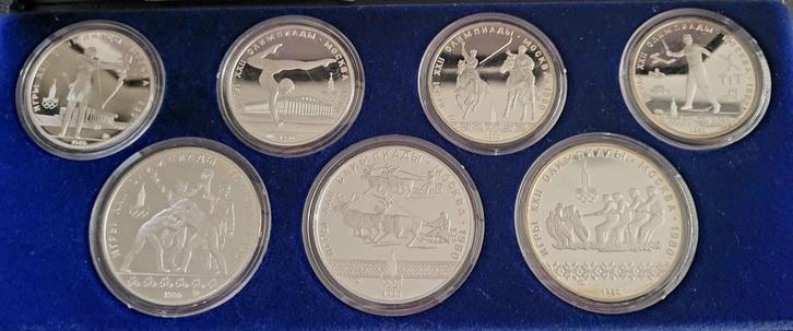 5 en 10 roebels olympische-spelen - 7 munten proofset, Postzegels en Munten, Munten en Bankbiljetten | Verzamelingen, Munten, Verzenden