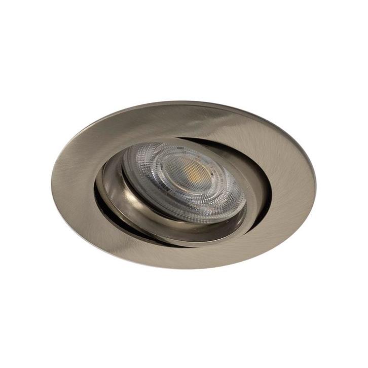 Inbouwspot Costa | Kantelbaar | Rond | RVS look, Huis en Inrichting, Lampen | Spots, Nieuw, Verzenden