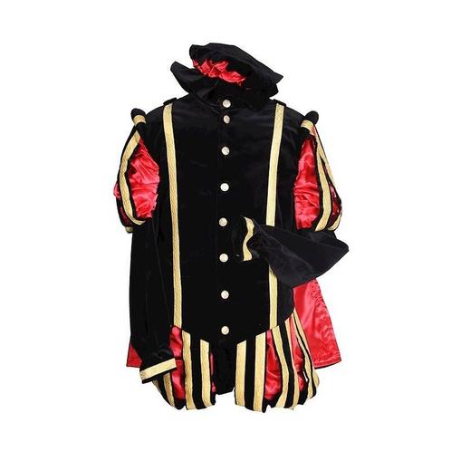 Piet fluweel Malaga Zwart/Rood — XL, Diversen, Sinterklaas, Nieuw, Ophalen of Verzenden