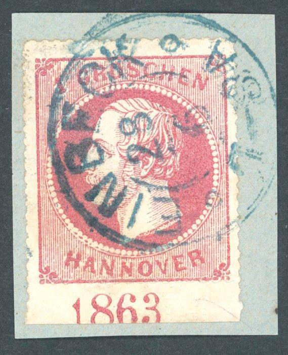 Hannover 1859 - 1863 - volledige jaartal op de onderrand bij, Postzegels en Munten, Postzegels | Europa | Duitsland