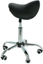 Zadelkruk Zwart/Chroom – Ergonomische Werkkruk met Verste., Ophalen of Verzenden, Nieuw