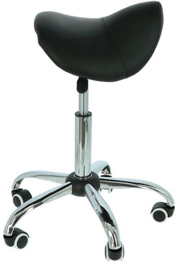 Zadelkruk Zwart/Chroom – Ergonomische Werkkruk met Verste. beschikbaar voor biedingen