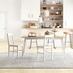 TRUUSK Set van 2 Eetkamerstoelen - Massief Hout - Wit - Mode, Huis en Inrichting, Stoelen, Verzenden, Nieuw