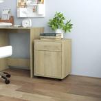 vidaXL Rolkast 45x38x54 cm bewerkt hout sonoma eikenkleurig, Huis en Inrichting, Kasten | Overige, Verzenden, Nieuw