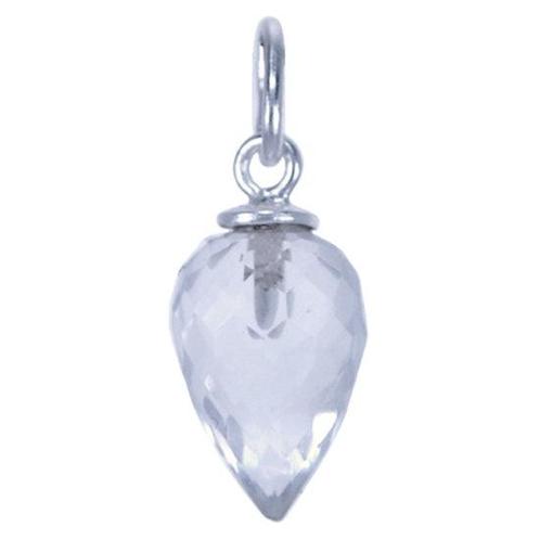 Zilveren Kristal edelsteen facet geslepen kettinghanger, Sieraden, Tassen en Uiterlijk, Kettinghangers, Verzenden